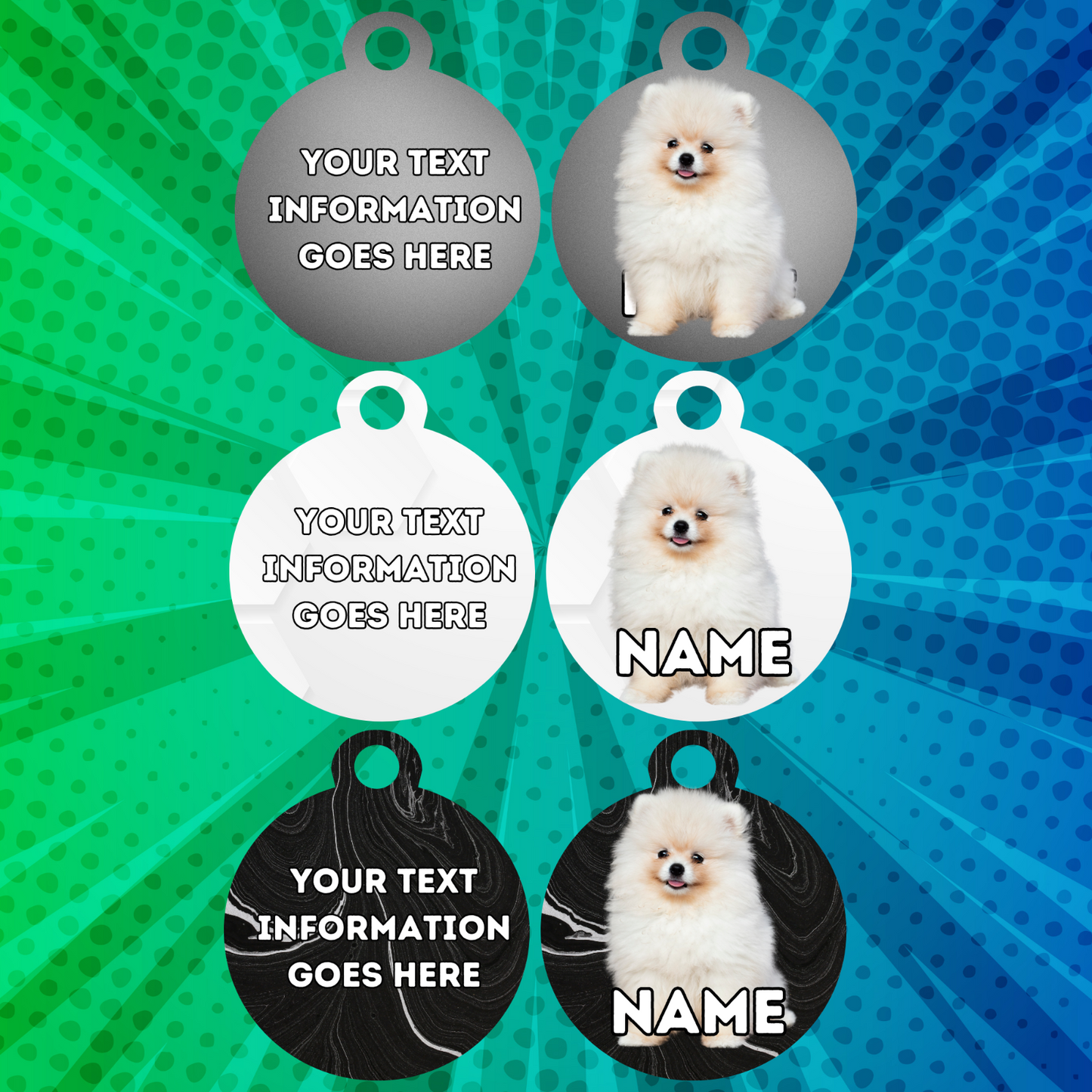 GERMAN SPITZ Dog Pet Personalised Your Own Photo Rounded