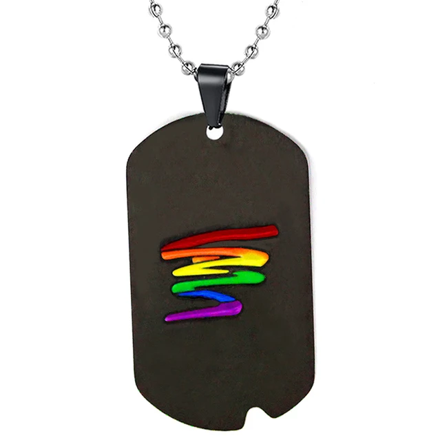 Pride Necklace LGBTQ+ Stainless steel gay lesbian love rainbow