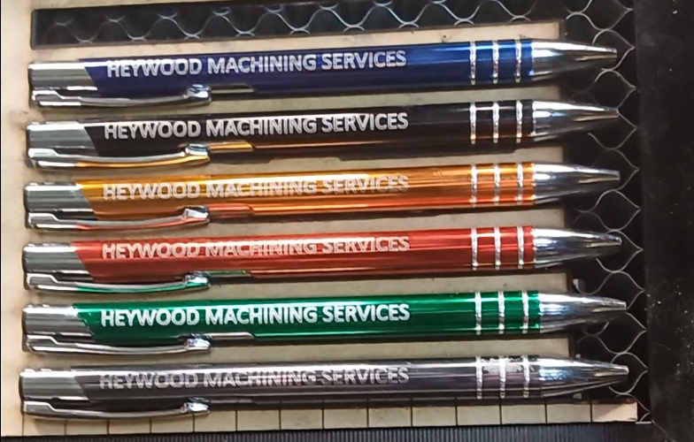 Personalised Pens x10  back to school, office, business Laser Engraved UK stock