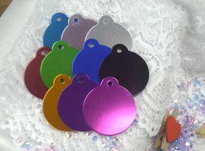 Engraved Dog Tag Personalised ID Tags Name Disc Pet Cat Tags Animal Cat Collar