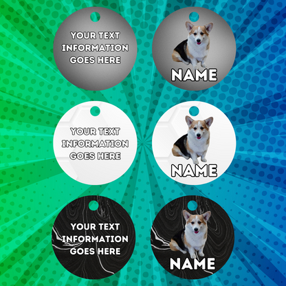 CORGIE Dog Pet Personalised Your Own Photo Round