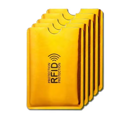 RFID Card Sleeve x4 Wallet Blocking Protector Debit Credit Contactless UK