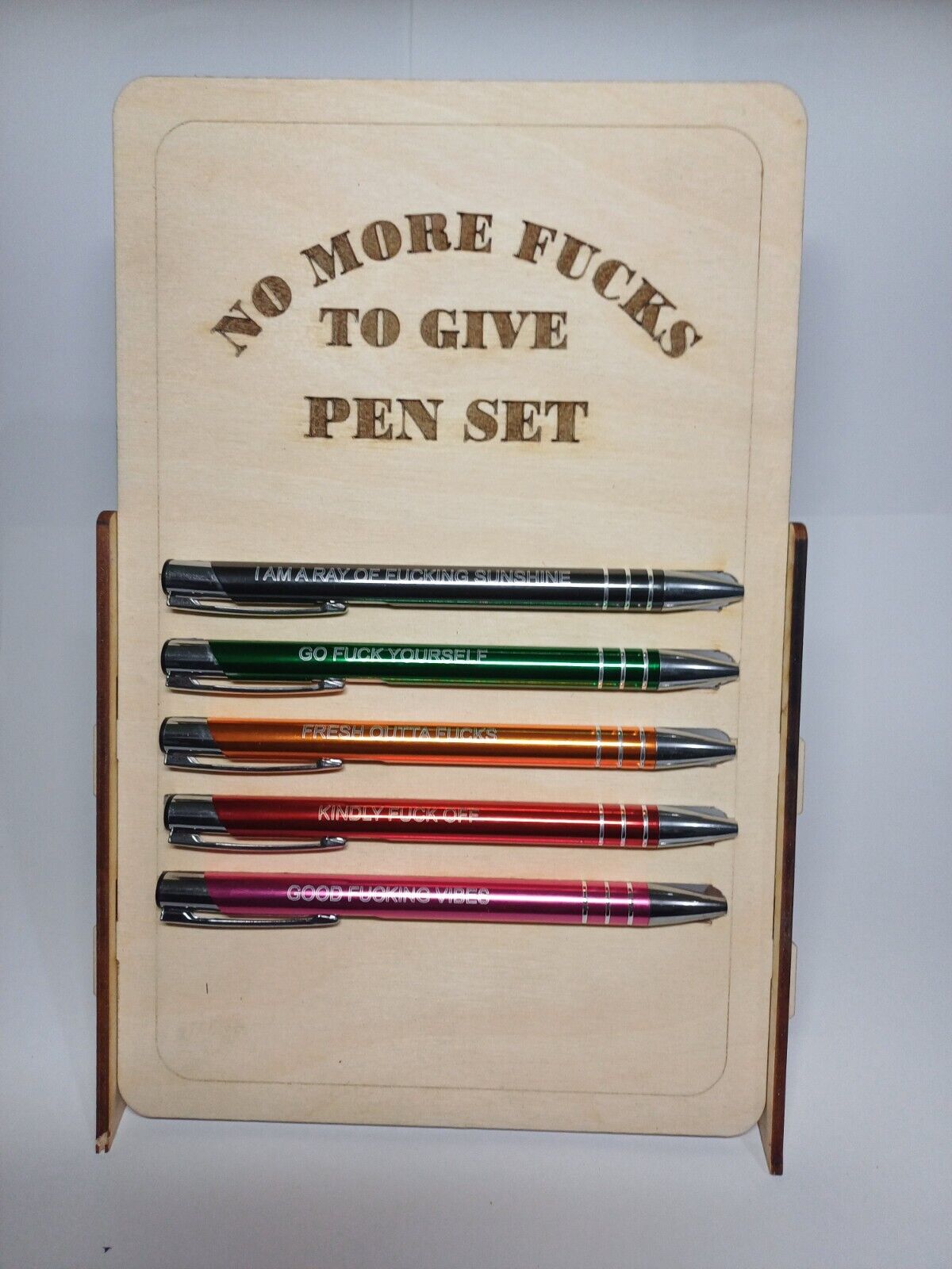 NO MORE FUC*S funny quotes pen set, gift set, funny, Christmas, office, business