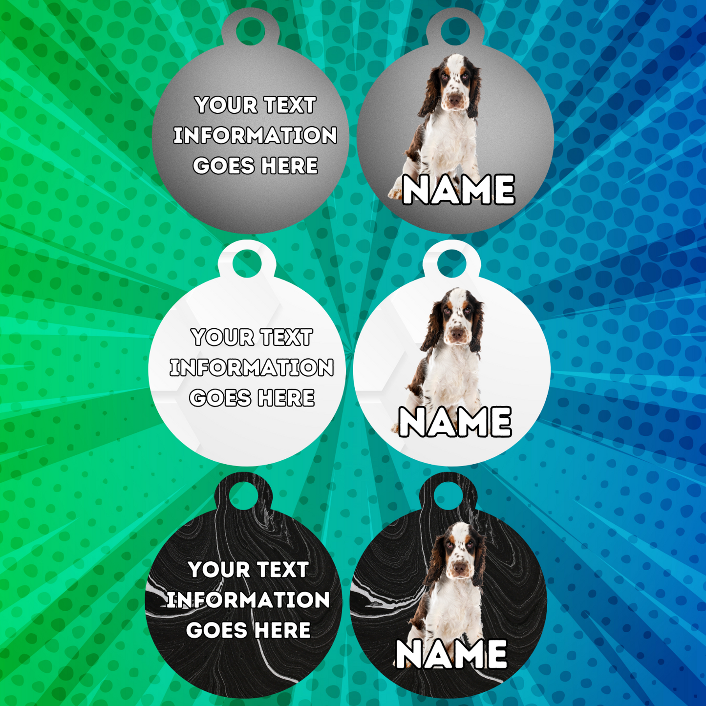 COCKER SPANIEL Dog Pet Personalised Your Own Photo Rounded