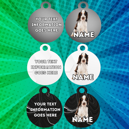 COCKER SPANIEL Dog Pet Personalised Your Own Photo Rounded