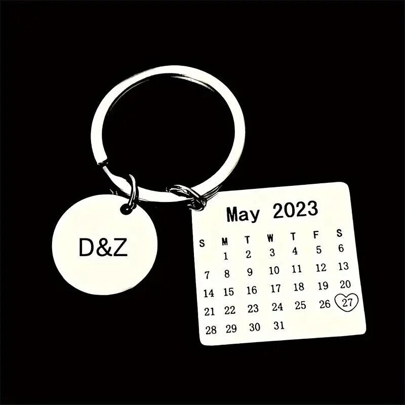 MOTHERS DAY Calendar Keychain Couples Wedding Anniversary Special Occasion