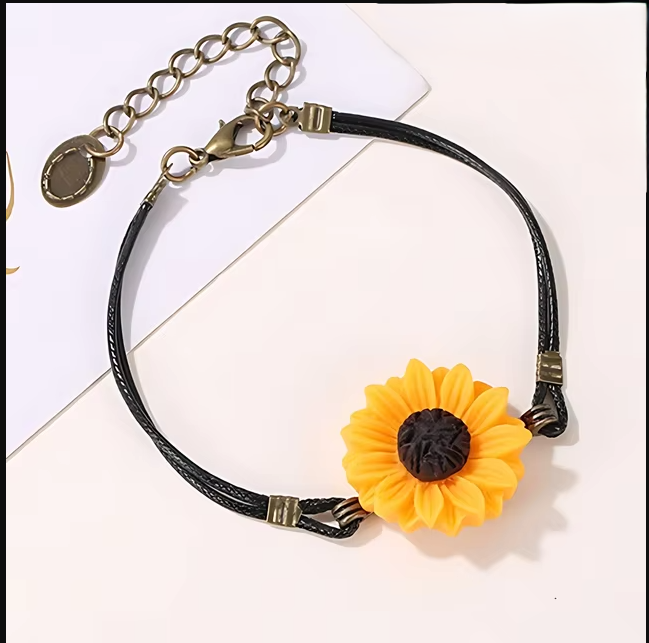 Sunflower Bracelet Sunflower Jewellery Sunflower Gift Jewellery For Women