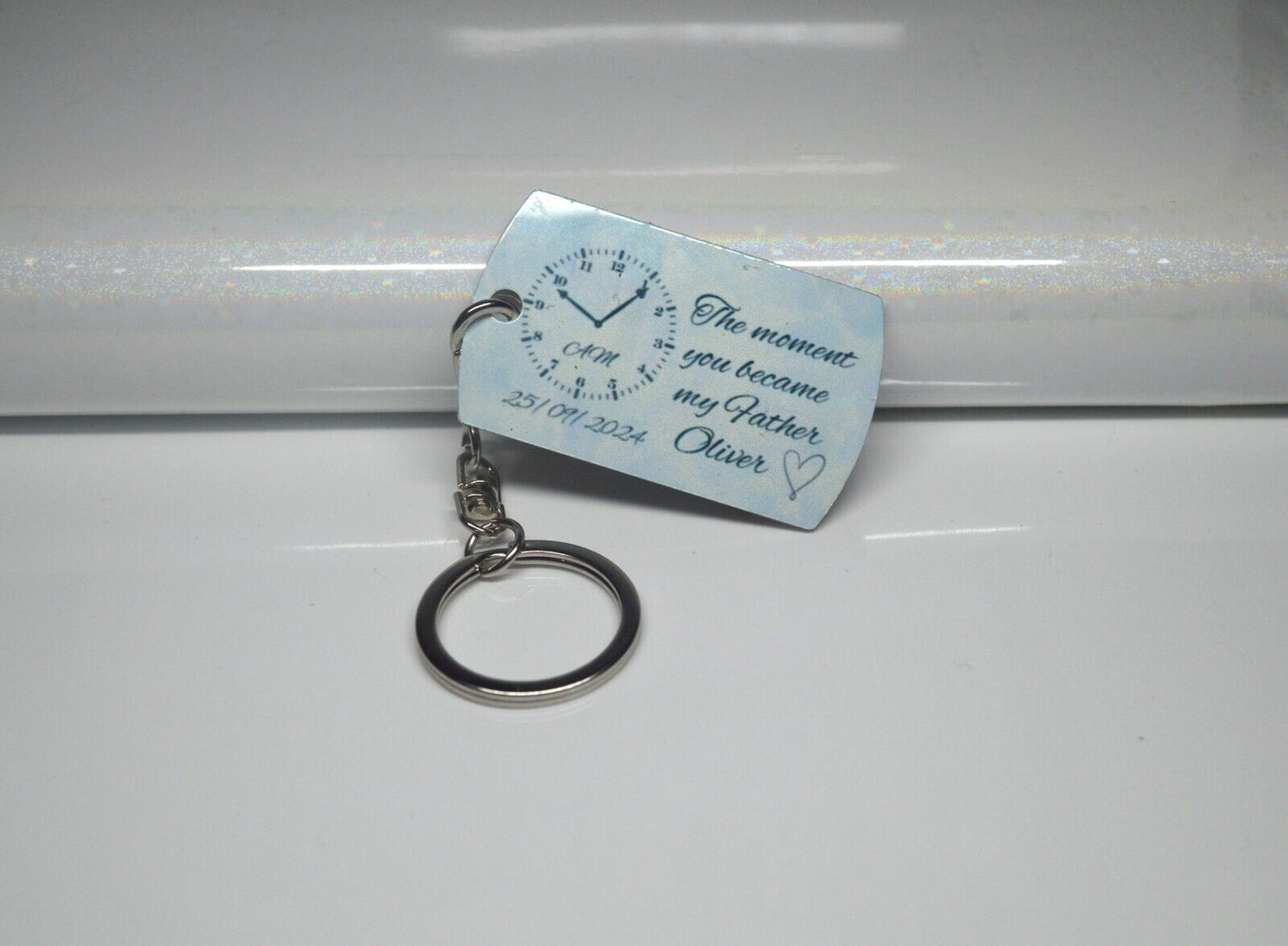 New Baby Keyring The moment you became MY keyring and wallet card options