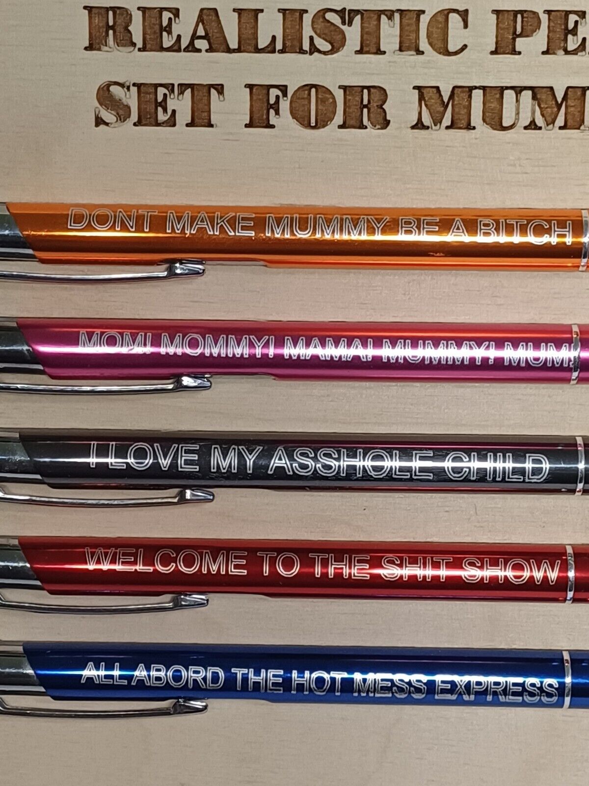 MOTHERS DAY funny quotes pen set, gift set, funny, Christmas, office, business