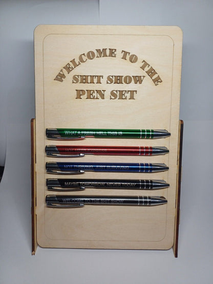 SH*T SHOW funny quotes pen set, gift set, funny, Christmas, office, business