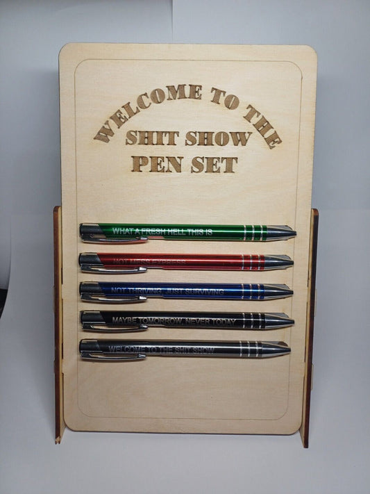 SH*T SHOW funny quotes pen set, gift set, funny, Christmas, office, business