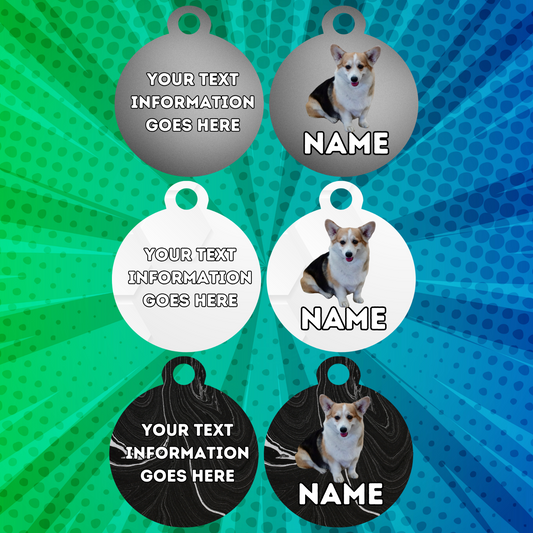 CORGIE Dog Pet Personalised Your Own Photo Rounded