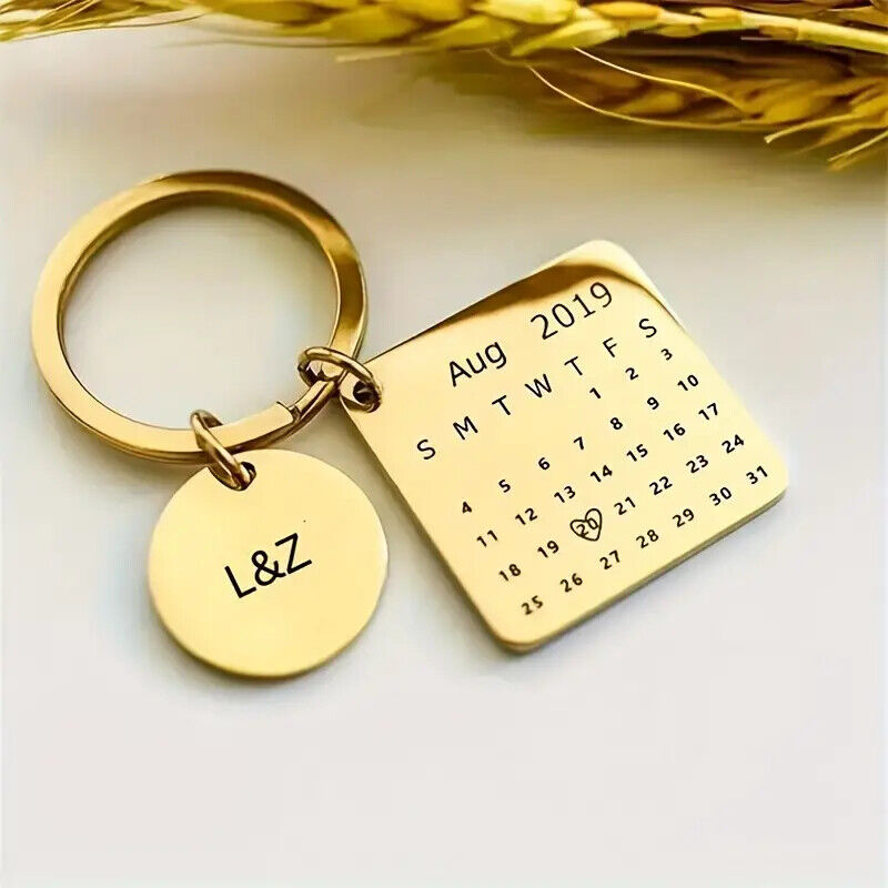 MOTHERS DAY Calendar Keychain Couples Wedding Anniversary Special Occasion