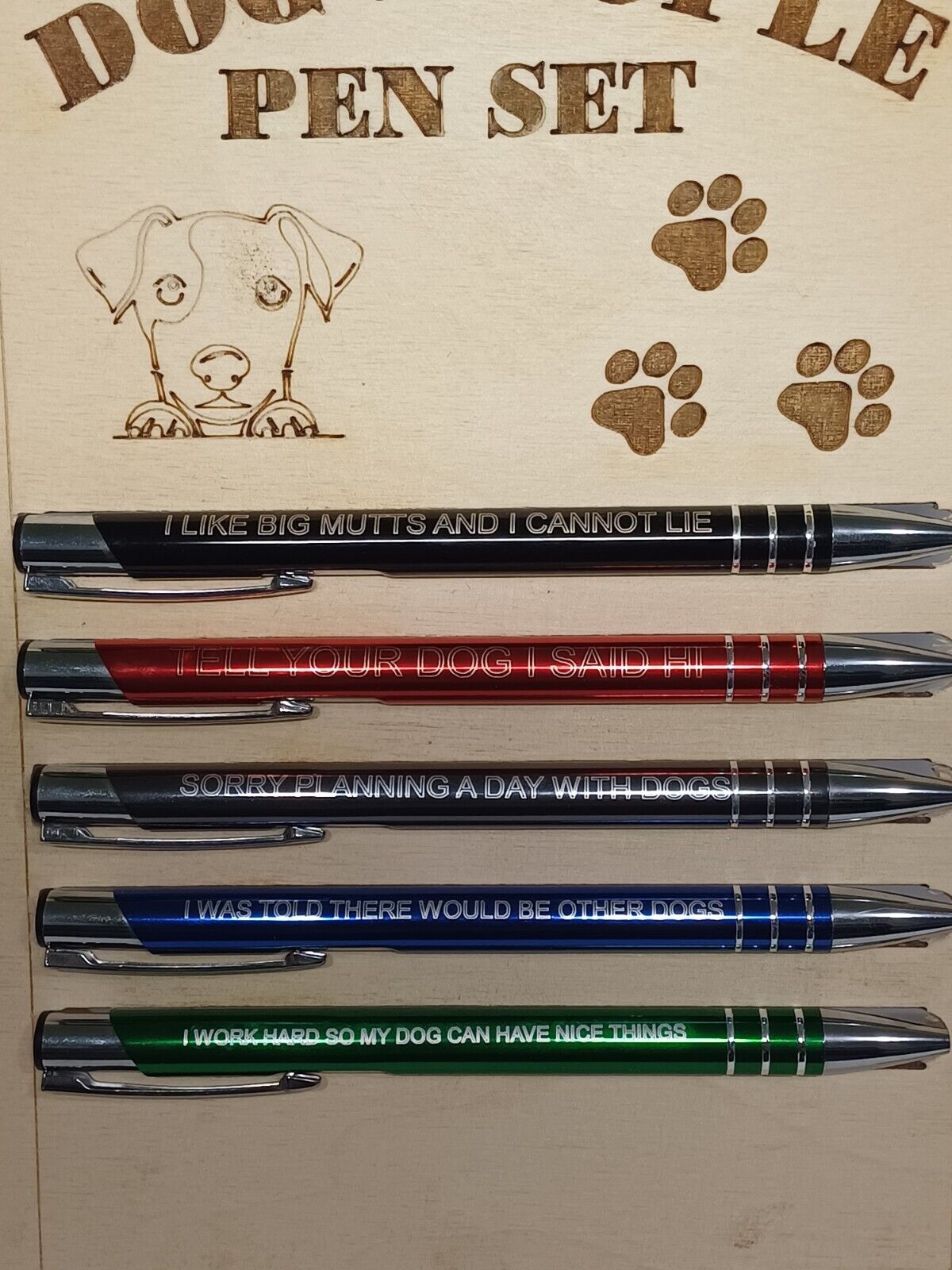 DOG PEOPLE  funny quotes pen set, gift set, funny, Christmas, office, business