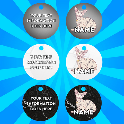 ORIENTAL SHORTHAIR  Cat Tag Pet Personalised Your Own Photo Round