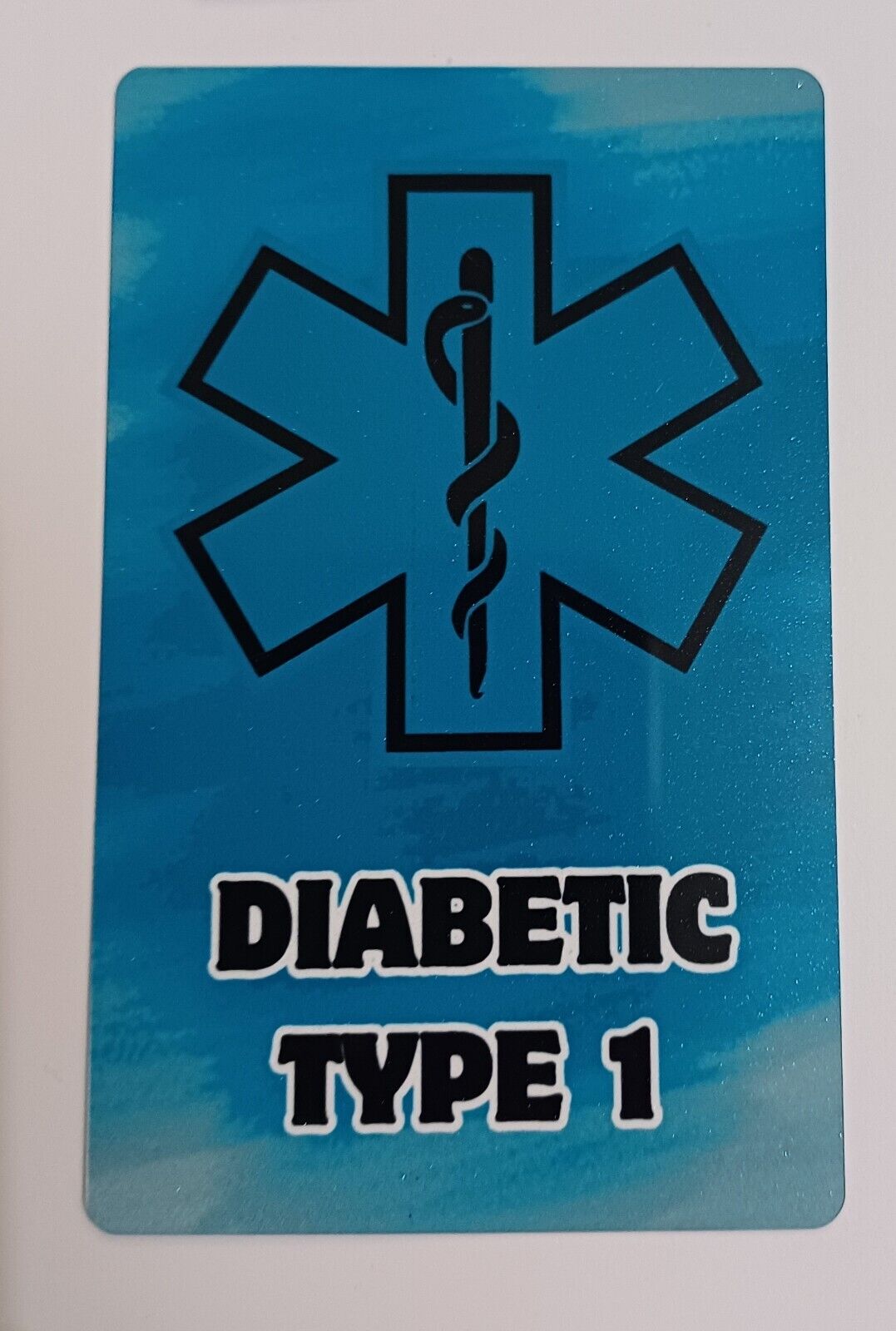 Medical Alert Card DIABETIC TYPE 1 UK STOCK Free Lanyard and Holder