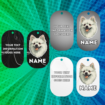 GERMAN SPITZ Dog Pet Personalised Your Own Photo Military Style Tag