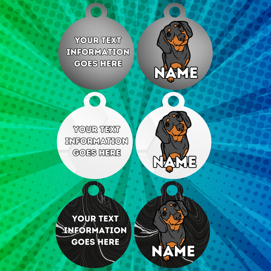 DASHAUND Dog Pet Personalised Your Own Photo Rounded