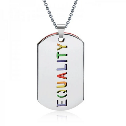 Pride Necklace LGBTQ+ Stainless steel gay lesbian love rainbow