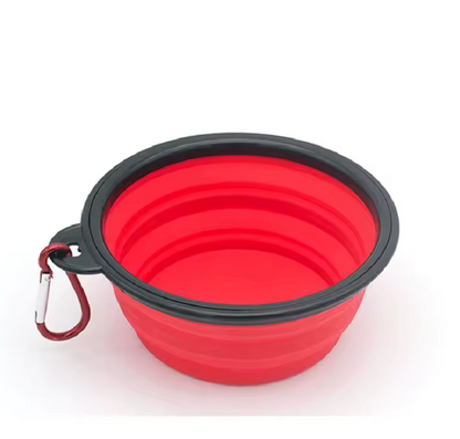 Personalised Collapsible Dog Cat Pet Bowls Food Water Feeding Silicone Portable