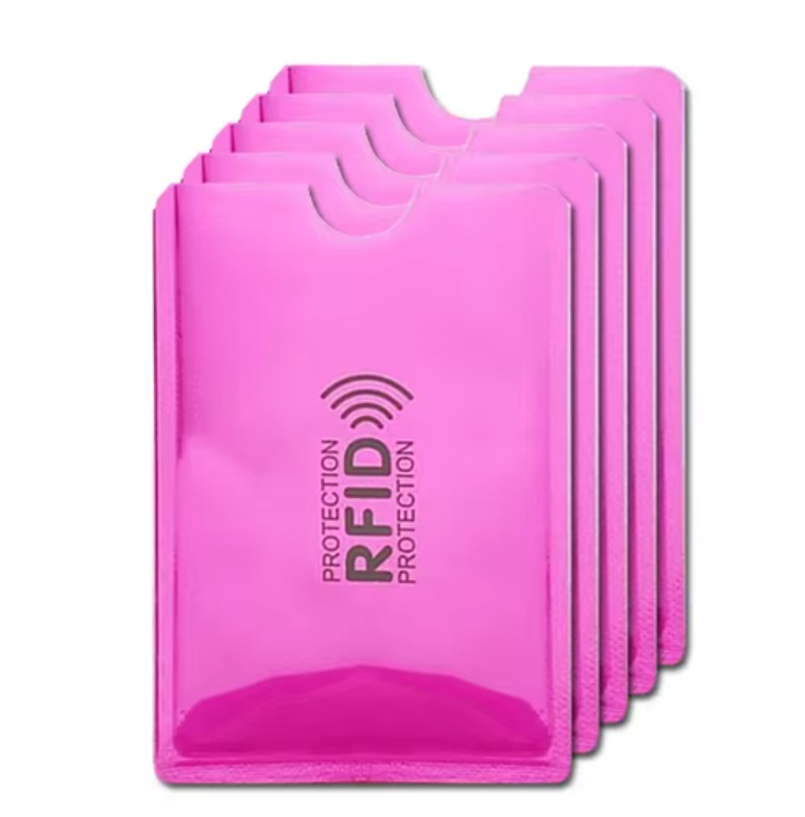 RFID Card Sleeve x4 Wallet Blocking Protector Debit Credit Contactless UK