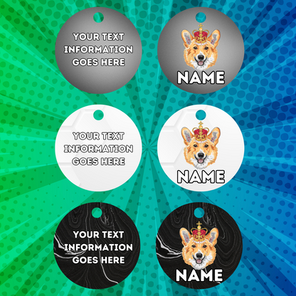 CORGIE Dog Pet Personalised Your Own Photo Round