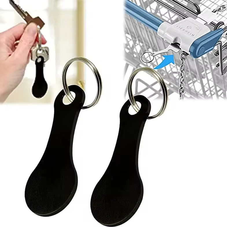 Shopping Trolley Token Metal Tokens Key Ring Decorative Keychain Multipurpose