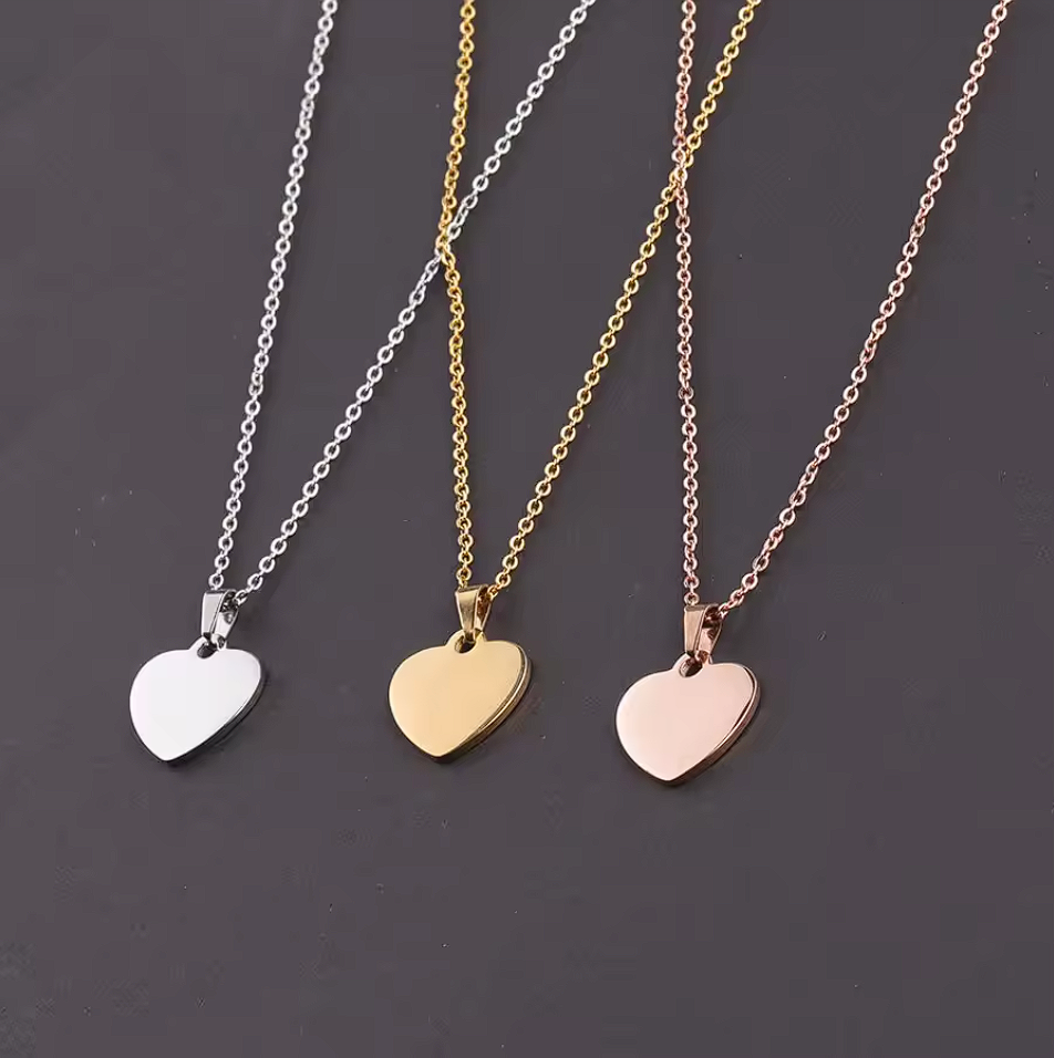 MOTHERS DAY Necklace Chain Round Heart Personalised Gift For Her