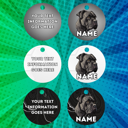 CANE CORSO Dog Pet Personalised Your Own Photo Round