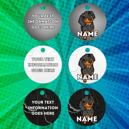 DASHAUND Dog Pet Personalised Your Own Photo Round