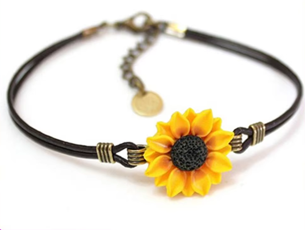 Sunflower Bracelet Sunflower Jewellery Sunflower Gift Jewellery For Women