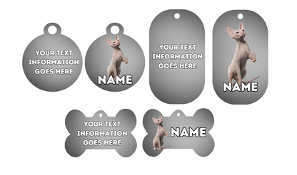 SPYHNX Cat Pet Personalised Own Photo Round, Dog Bone, Military Tag