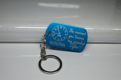 The moment you became my DAD keychain and wallet card options FREE POSTAGE